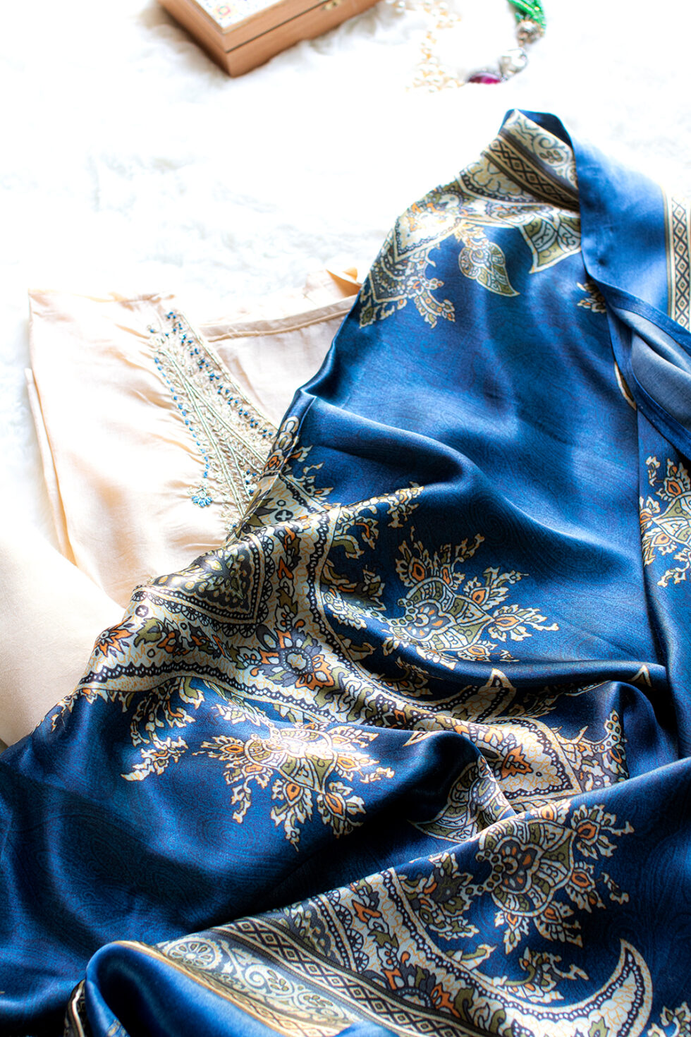 Muslin and Gajji Silk Salwar material