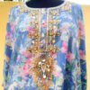 Floral printed Kaftan style Blue Cord Set