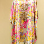 Kaftan Style Yellow Abstract printed Cord set