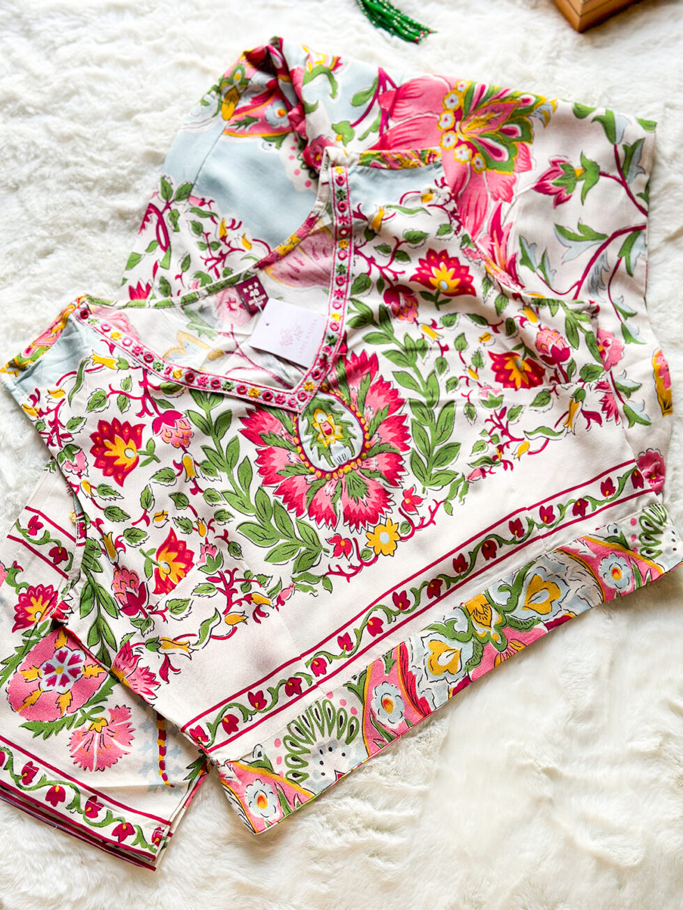 Cotton Floral printed Cord Set